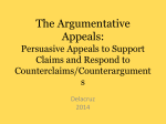 The Argumentative Appeals: Persuasive Strategies to Support