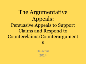 The Argumentative Appeals: Persuasive Strategies to Support