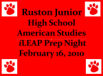 Ruston Junior High School American Studies iLEAP Prep Night
