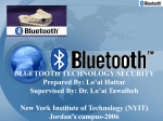 BLUETOOTH TECHNOLOGY/SECURITY Prepared By: Lo`ai Hattar