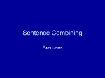 Sentence Combining