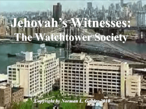 Jehovah`s Witnesses - Veritas Evangelical Seminary