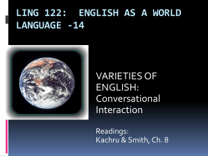 Lecture 12 - Conversation analysis