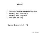 Work and Kinetic Energy Serway (7.1 – 7.3)