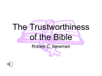 The Trustworthiness of the Bible