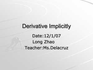 Implicit Differentiation by Long Zhao