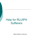 Help for RLUIPA Sufferers - State Risk and Insurance Management