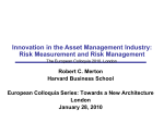 Innovation in the Asset Management Industry: Risk