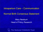 Intrapartum Care Communication