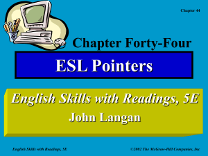 English Skills with Readings, 5E Chapter 44