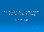 Oak Creek Village/ Butler Farms Stormwater Study Group