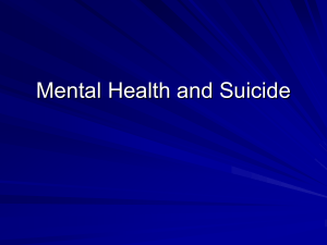 Mental Health and Suicide