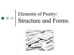 Elements of Poetry Structure and Form ppt