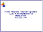 Padma Mines and Minerals Corporation 2/391 A, Mambakkam Road