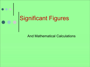 Significant figures and Math