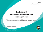 The management of self-harm in primary care