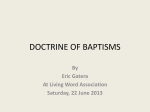 Doctrine of Baptisms - Le Blog de Stéphane Nyembo