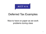 Deferred Tax Examples only
