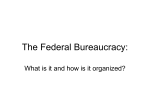 The Federal Bureaucracy:
