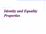 Identity Properties