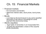 Ch. 15: Financial Markets