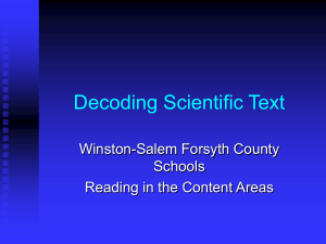 Decoding Scientific Text