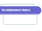 Activity: The Enlightenment Thinkers