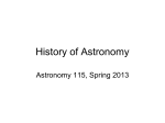 early astronomical history