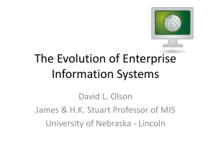The Evolution of Enterprise Information Systems