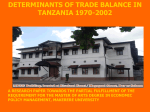 determinants of trade balance in tanzania
