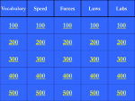 Motion and Forces Jeopardy Review