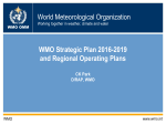 WMO Strategic Plan 2016-2019 and Regional Operating Plans