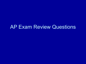 AP Exam Review Questions
