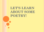Let`s learn about some poetry!