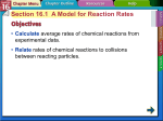 Section 16.1 A Model for Reaction Rates
