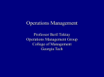 MGT 3501 - Operations Management Fall 2005