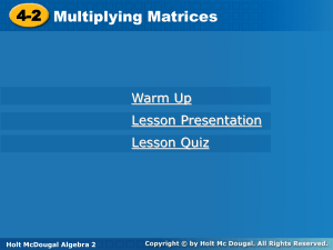 11-15-16 Matrices Multiplication