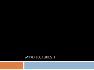 Mind Lectures 1
