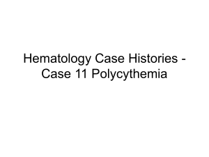 Hematology Case Histories