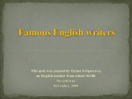 Famous English writers