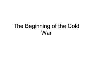 The Beginning of the Cold War