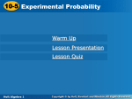 experimental probability