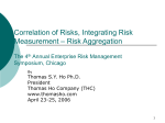 Correlation of Risks, Integrating Risk Measurement – Risk