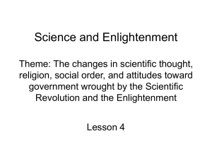 Science and Enlightenment