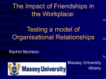 Rachel Morrison: Impact of informal relationships on the workplace
