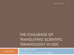 The challenge of translating scientific terminology in