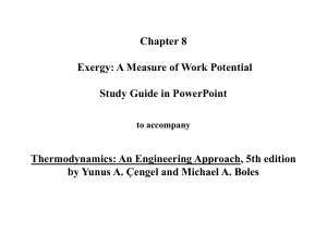 Chapter 8: Exergy: A Measure of Work Potential