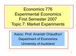 Market Experiments - Department of Economics