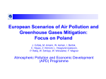 European Scenarios of Air Pollution and Greenhouse Gases Mitigation