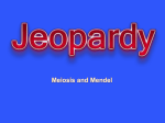 ch 6 Jeopardy Meiosis and Mendel